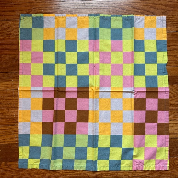 BAGGU RARE Reusable Cloth Napkins - Set of 3 - Medium Check Multi - Picture 3 of 5
